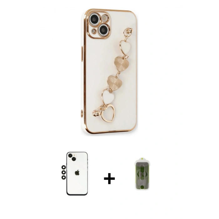 MARSİLYAN™- iPhone 14 Kılıf Nova Işık Prime - Siyah Joko Magic 5D Hayalet Cam + Shine Kamera Lens - SH