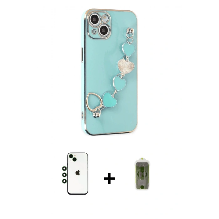 MARSİLYAN™- iPhone 14 Kılıf Nova Işık Prime - Siyah Joko Magic 5D Hayalet Cam + Shine Kamera Lens - YL