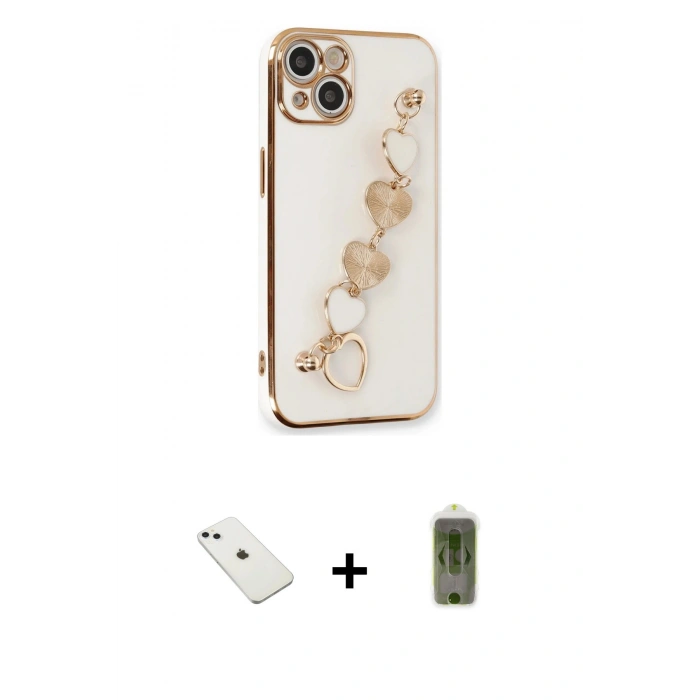 MARSİLYAN™- iPhone 14 Kılıf Nova Işık Prime - Siyah Joko Magic 5D Hayalet Cam + Diamond Kamera Lens - SABE