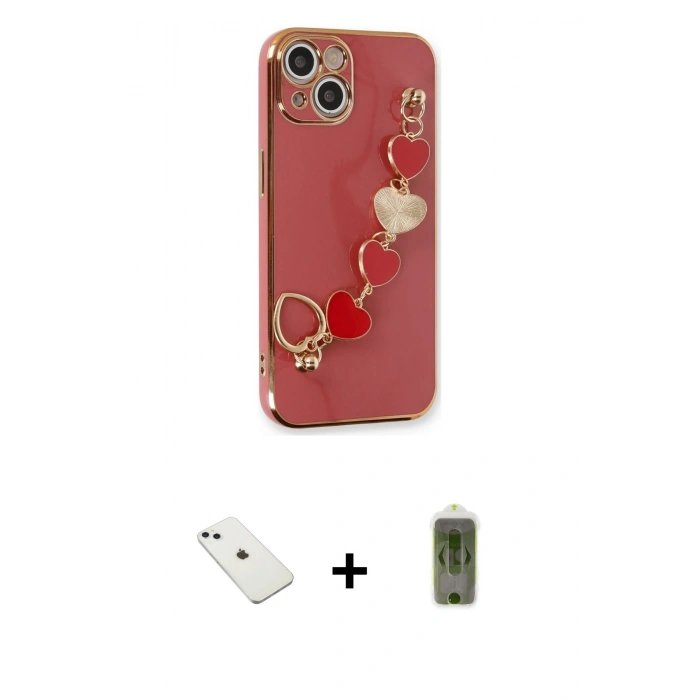 MARSİLYAN™- iPhone 14 Kılıf Nova Işık Prime - Siyah Joko Magic 5D Hayalet Cam + Diamond Kamera Lens - SABE