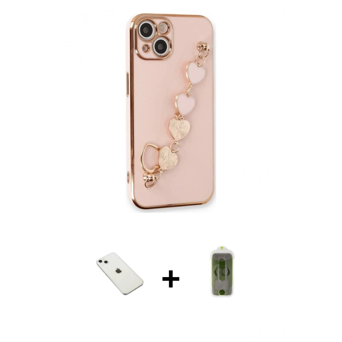 MARSİLYAN™- iPhone 14 Kılıf Nova Işık Prime - Siyah Joko Magic 5D Hayalet Cam + Diamond Kamera Lens - SABE