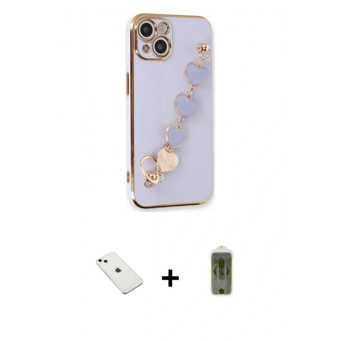 MARSİLYAN™- iPhone 14 Kılıf Nova Işık Prime - Siyah Joko Magic 5D Hayalet Cam + Diamond Kamera Lens - SABE