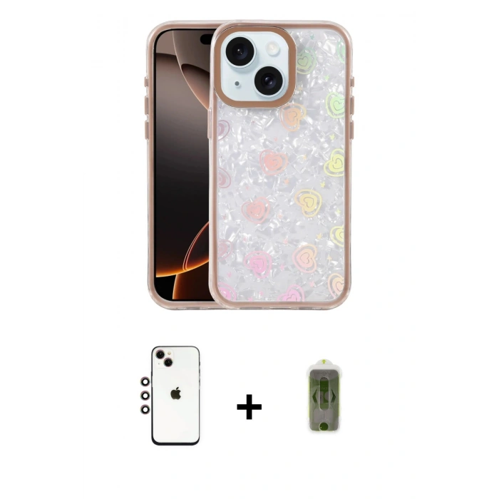 MARSİLYAN™- iPhone 14 Kılıf Odak Prime - Siyah Joko Magic 5D Hayalet Cam + Shine Kamera Lens - GI