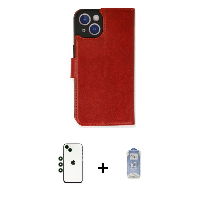 MARSİLYAN™- iPhone 14 Kılıf Siluet Işık Serisi - Siyah Joko Magic 5D Cam + Shine Kamera Lens - YL