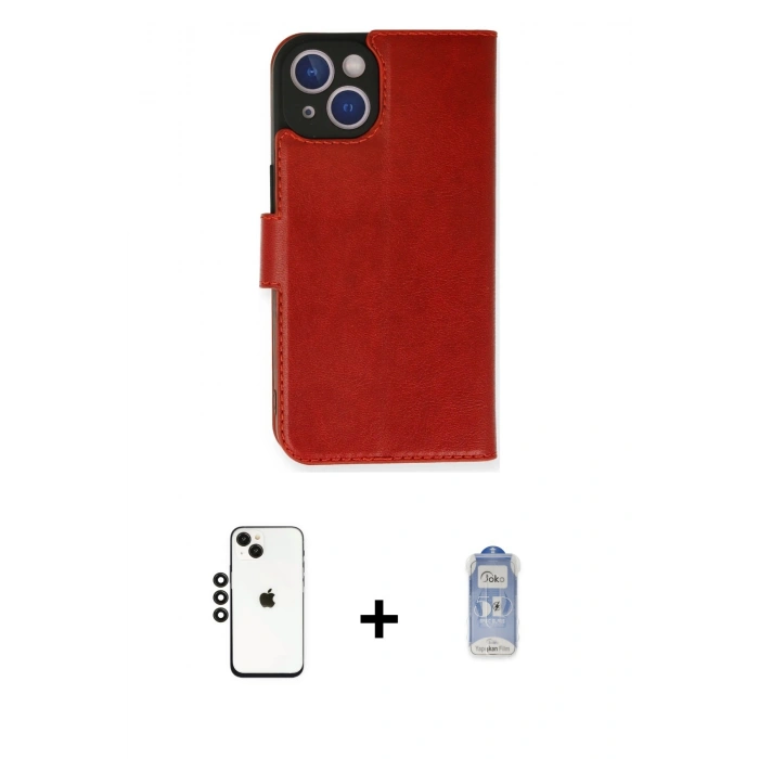MARSİLYAN™- iPhone 14 Kılıf Siluet Işık Serisi - Siyah Joko Magic 5D Cam + Shine Kamera Lens - SH