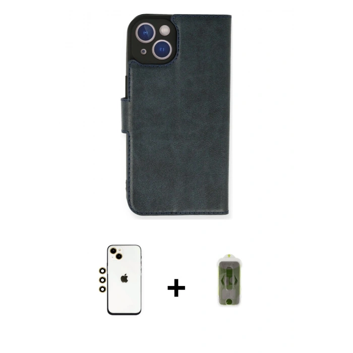 MARSİLYAN™- iPhone 14 Kılıf Siluet Işık Serisi - Siyah Joko Magic 5D Hayalet Cam + Shine Kamera Lens - GD