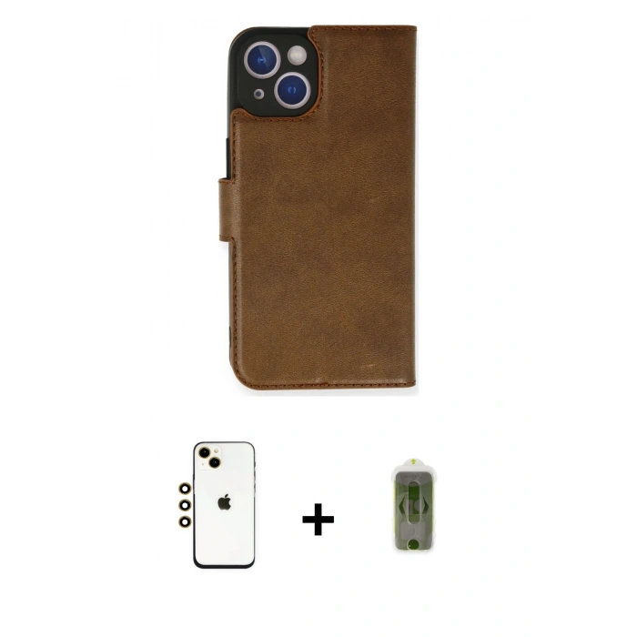 MARSİLYAN™- iPhone 14 Kılıf Siluet Işık Serisi - Siyah Joko Magic 5D Hayalet Cam + Shine Kamera Lens - GD