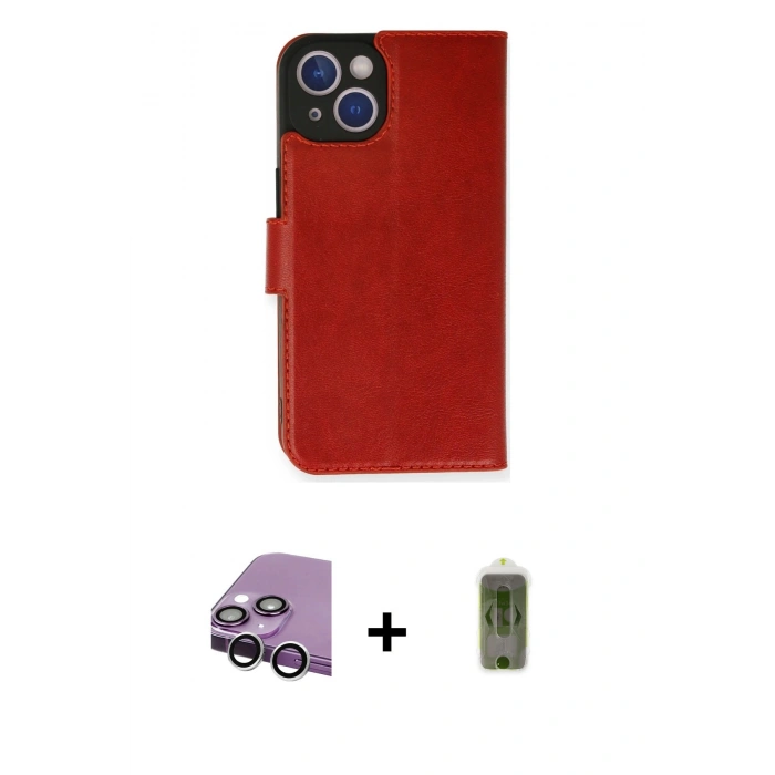 MARSİLYAN™- iPhone 14 Kılıf Siluet Işık Serisi - Siyah Joko Magic 5D Hayalet Cam + Raze Metal Kamera Lens - GS