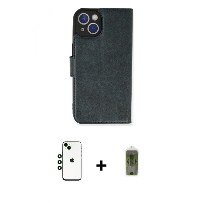 MARSİLYAN™- iPhone 14 Kılıf Siluet Işık Serisi - Siyah Joko Magic 5D Hayalet Cam + Shine Kamera Lens - YL