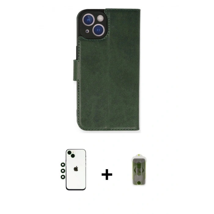 MARSİLYAN™- iPhone 14 Kılıf Siluet Işık Serisi - Siyah Joko Magic 5D Hayalet Cam + Shine Kamera Lens - YL