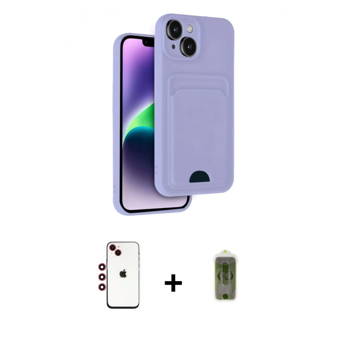 MARSİLYAN™- iPhone 14 Kılıf Vadi Çizgi Prime - Siyah Joko Magic 5D Hayalet Cam + Shine Kamera Lens - KI