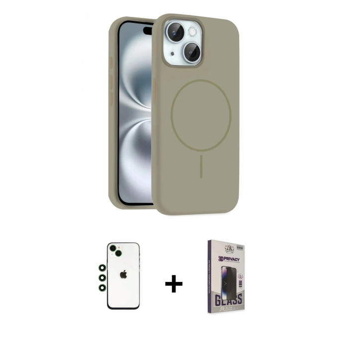MARSİLYAN™- iPhone 14 Kılıf Yankı Form Serisi - Siyah Bilvis Hayalet Cam Ekran Koruyucu + Shine Kamera Lens - YL