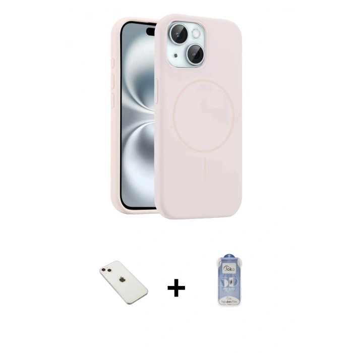 MARSİLYAN™- iPhone 14 Kılıf Yankı Form Serisi - Siyah Joko Magic 5D Cam + Diamond Kamera Lens - PE