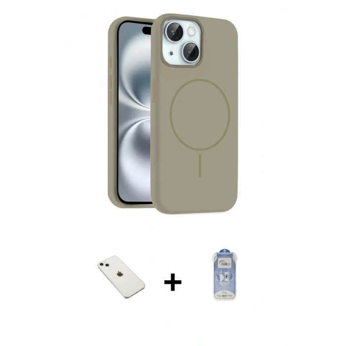 MARSİLYAN™- iPhone 14 Kılıf Yankı Form Serisi - Siyah Joko Magic 5D Cam + Diamond Kamera Lens - SABE