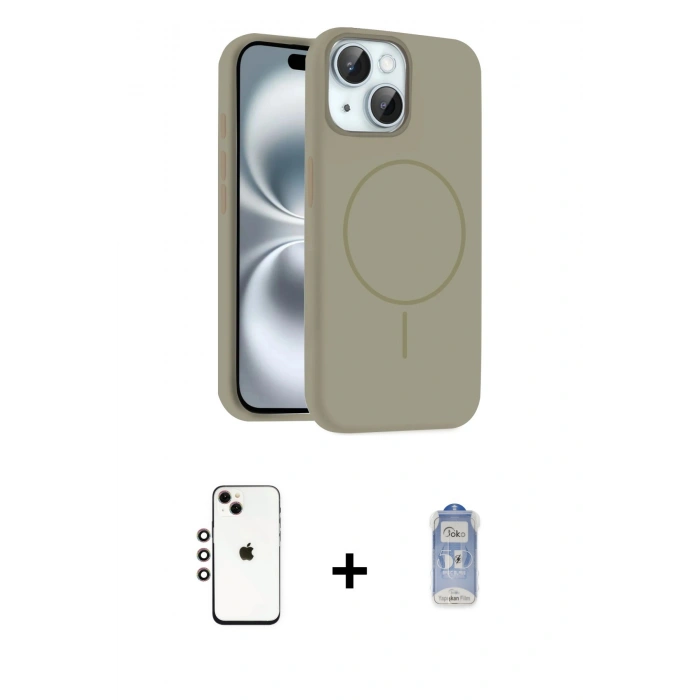 MARSİLYAN™- iPhone 14 Kılıf Yankı Form Serisi - Siyah Joko Magic 5D Cam + Shine Kamera Lens - GI
