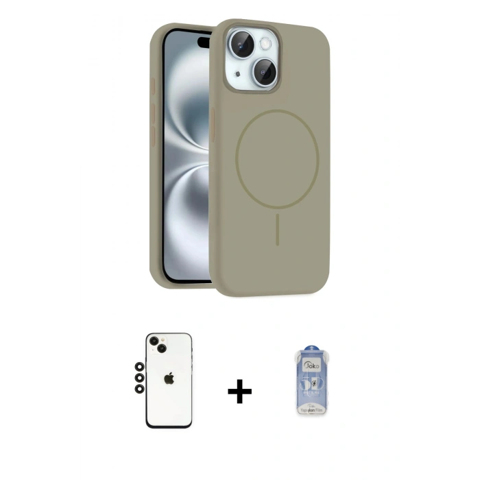 MARSİLYAN™- iPhone 14 Kılıf Yankı Form Serisi - Siyah Joko Magic 5D Cam + Shine Kamera Lens - SH