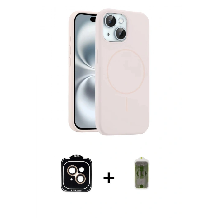 MARSİLYAN™- iPhone 14 Kılıf Yankı Form Serisi - Siyah Joko Magic 5D Hayalet Cam + PVD Metal Kamera Lens - TU