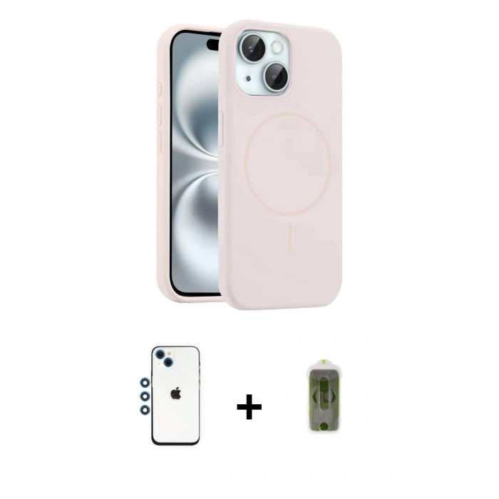 MARSİLYAN™- iPhone 14 Kılıf Yankı Form Serisi - Siyah Joko Magic 5D Hayalet Cam + Shine Kamera Lens - MI