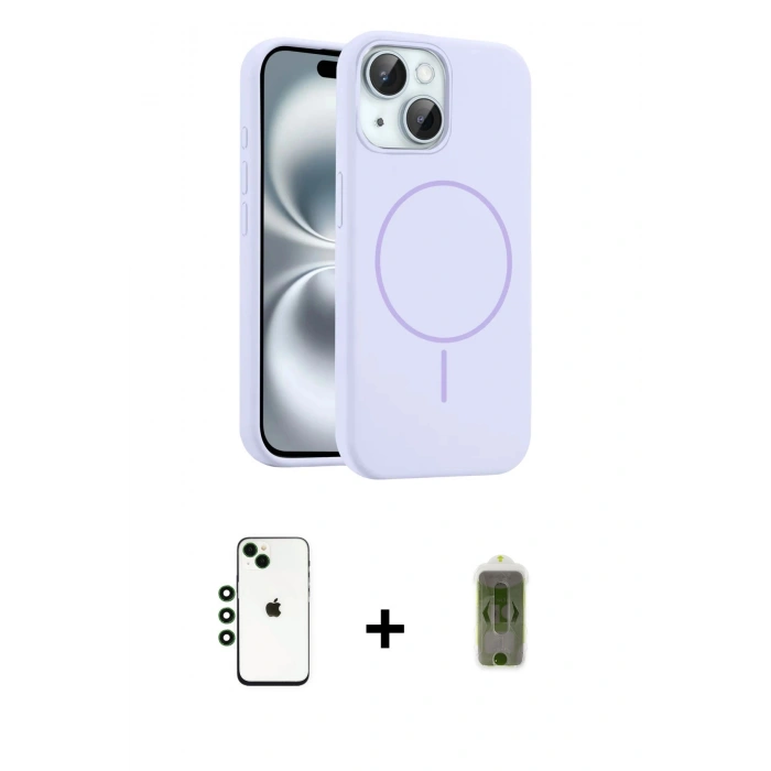 MARSİLYAN™- iPhone 14 Kılıf Yankı Form Serisi - Siyah Joko Magic 5D Hayalet Cam + Shine Kamera Lens - YL
