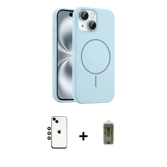 MARSİLYAN™- iPhone 14 Kılıf Yankı Form Serisi - Siyah Joko Magic 5D Hayalet Cam + Shine Kamera Lens - YL