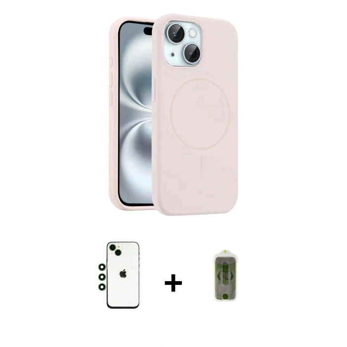 MARSİLYAN™- iPhone 14 Kılıf Yankı Form Serisi - Siyah Joko Magic 5D Hayalet Cam + Shine Kamera Lens - YL