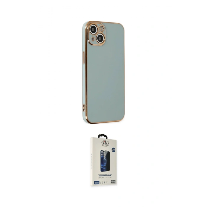 MARSİLYAN™- iPhone 14 Kılıf Yankı Serisi - Siyah Bilvis Hayalet Cam Ekran Koruyucu