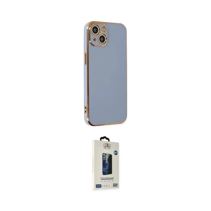 MARSİLYAN™- iPhone 14 Kılıf Yankı Serisi - Siyah Bilvis Hayalet Cam Ekran Koruyucu