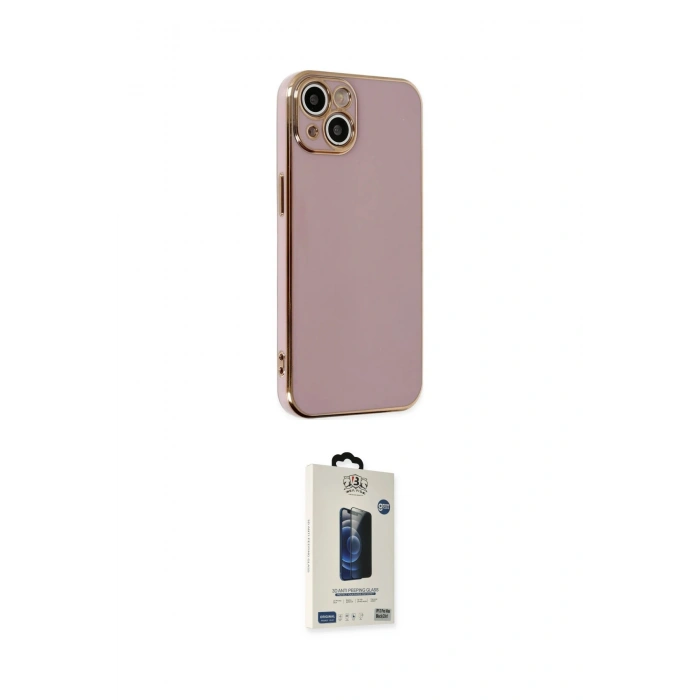 MARSİLYAN™- iPhone 14 Kılıf Yankı Serisi - Siyah Bilvis Hayalet Cam Ekran Koruyucu