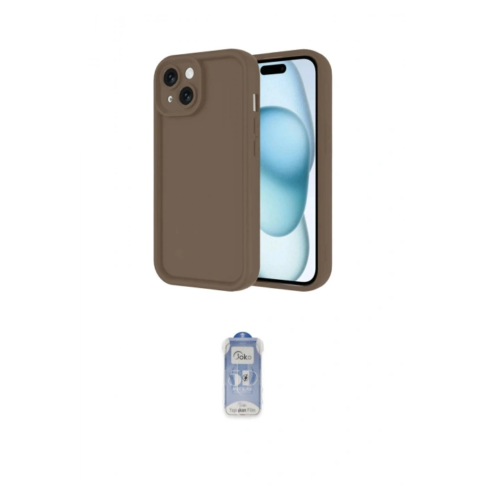MARSİLYAN™- iPhone 14 Kılıf Yankı Yansıma Özel Seri - Siyah Joko Magic 5D Cam