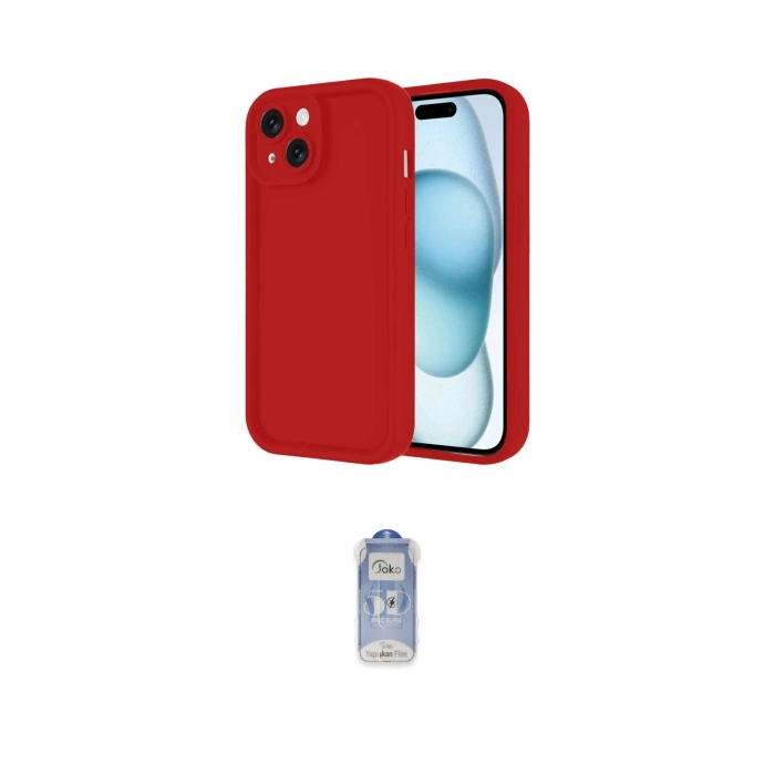 MARSİLYAN™- iPhone 14 Kılıf Yankı Yansıma Özel Seri - Siyah Joko Magic 5D Cam