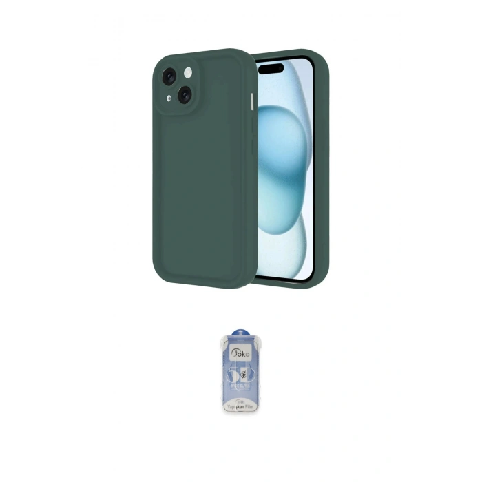 MARSİLYAN™- iPhone 14 Kılıf Yankı Yansıma Özel Seri - Siyah Joko Magic 5D Cam