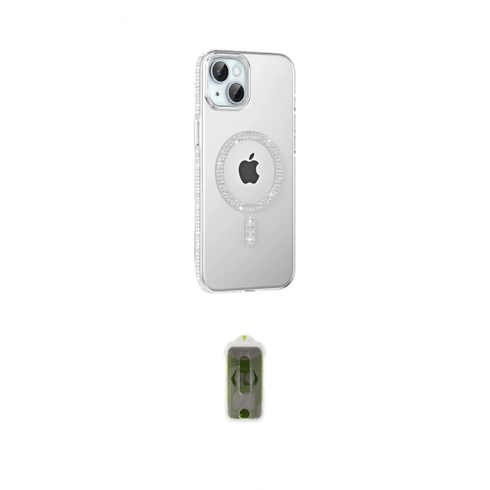 MARSİLYAN™- iPhone 14 Kılıf Yörünge Koleksiyonu - Siyah Joko Magic 5D Hayalet Cam