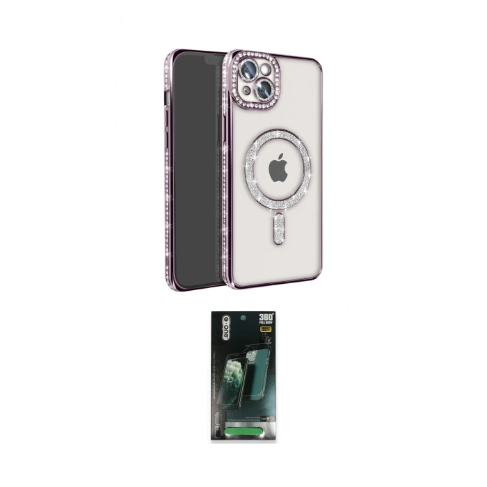 MARSİLYAN™- iPhone 14 Kılıf Zirve Doku Prime - Şeffaf 360 Full Body Arka Koruyucu