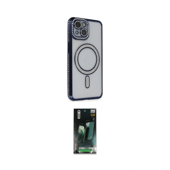 MARSİLYAN™- iPhone 14 Kılıf Zirve Doku Prime - Şeffaf 360 Full Body Arka Koruyucu