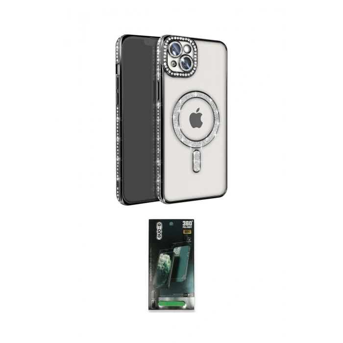 MARSİLYAN™- iPhone 14 Kılıf Zirve Doku Prime - Şeffaf 360 Full Body Arka Koruyucu
