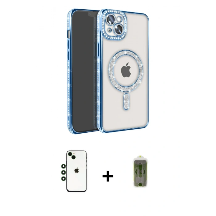 MARSİLYAN™- iPhone 14 Kılıf Zirve Doku Prime - Siyah Joko Magic 5D Hayalet Cam + Shine Kamera Lens - YL