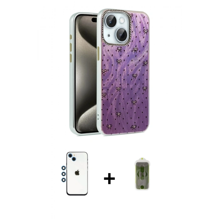MARSİLYAN™- iPhone 14 Kılıf Zirve Modern Prime - Siyah Joko Magic 5D Hayalet Cam + Shine Kamera Lens - MI