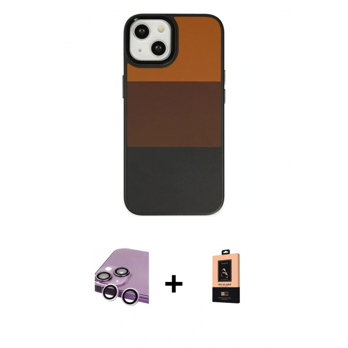 MARSİLYAN™- iPhone 14 Plus Kılıf Kutup Özel Seri - Şeffaf Maxco Cam Ekran Koruyucu + Raze Metal Kamera Lens - MR
