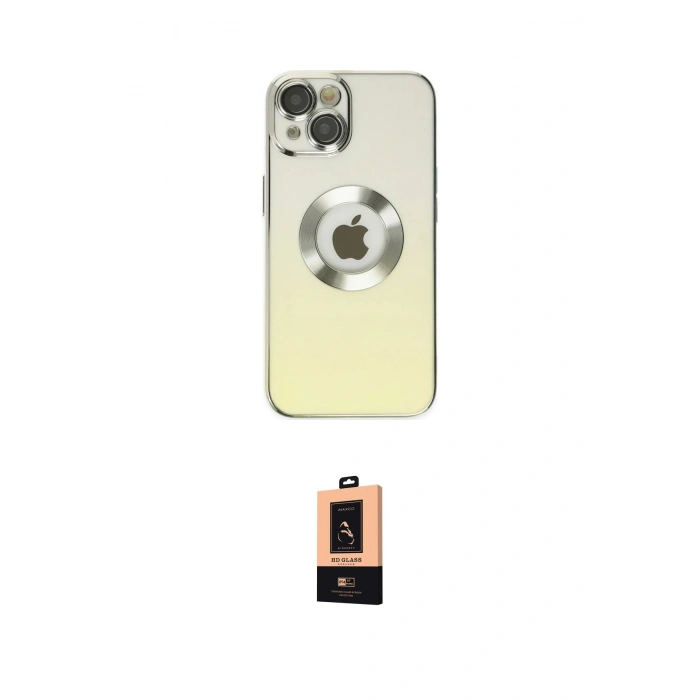 MARSİLYAN™- iPhone 14 Plus Kılıf Kutup Yansıma Özel Seri - Şeffaf Maxco Cam Ekran Koruyucu