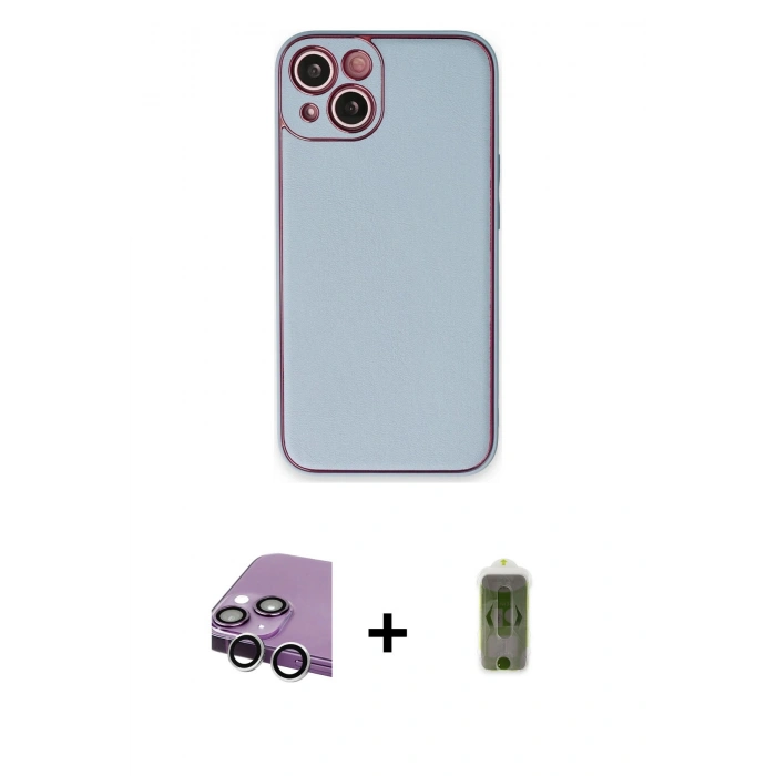 MARSİLYAN™- iPhone 14 Plus Kılıf Yadigar Klasik - Siyah Joko Magic 5D Hayalet Cam + Raze Metal Kamera Lens - GS
