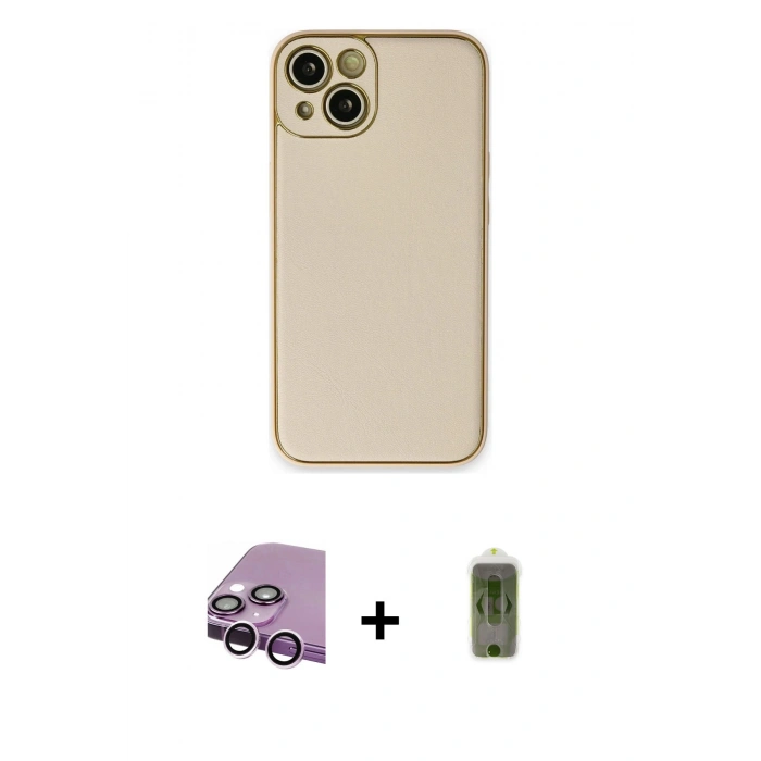 MARSİLYAN™- iPhone 14 Plus Kılıf Yadigar Klasik - Siyah Joko Magic 5D Hayalet Cam + Raze Metal Kamera Lens - MR