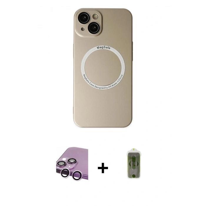 MARSİLYAN™- iPhone 14 Plus Kılıf Zirve Klasik Prime - Siyah Joko Magic 5D Hayalet Cam + Raze Metal Kamera Lens - MR