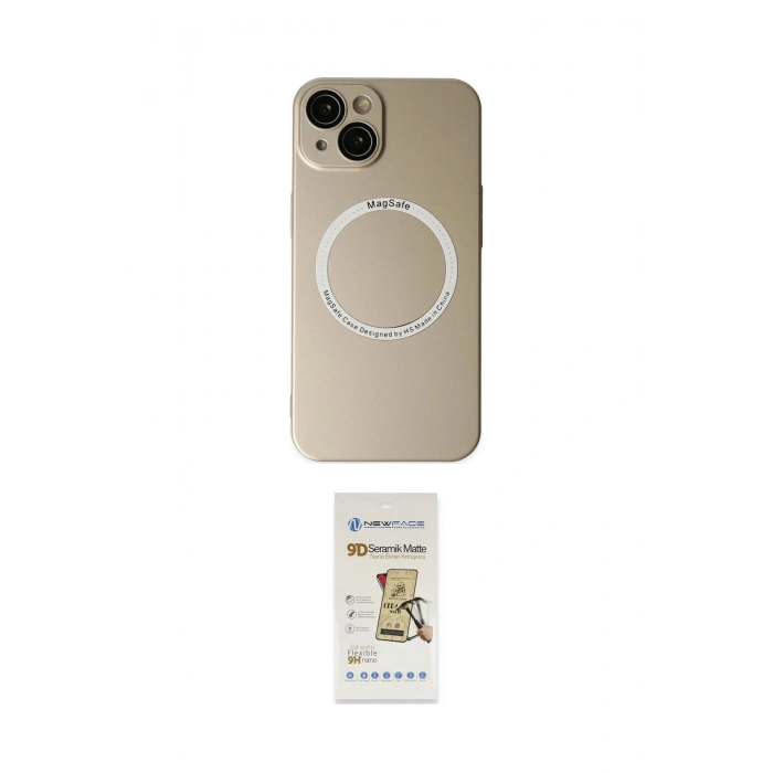 MARSİLYAN™- iPhone 14 Plus Kılıf Zirve Klasik Prime - Siyah Mat Seramik Nano Ekran Koruyucu