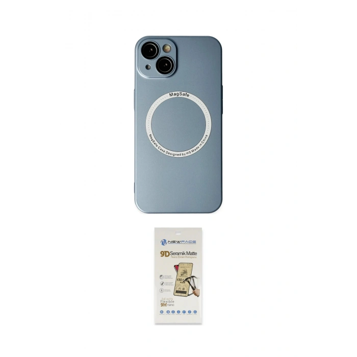 MARSİLYAN™- iPhone 14 Plus Kılıf Zirve Klasik Prime - Siyah Mat Seramik Nano Ekran Koruyucu