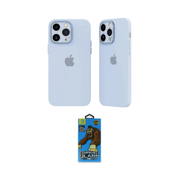 MARSİLYAN™- iPhone 14 Pro Kılıf Atlas Minimal Prime - Siyah 18D Cam Ekran Koruyucu