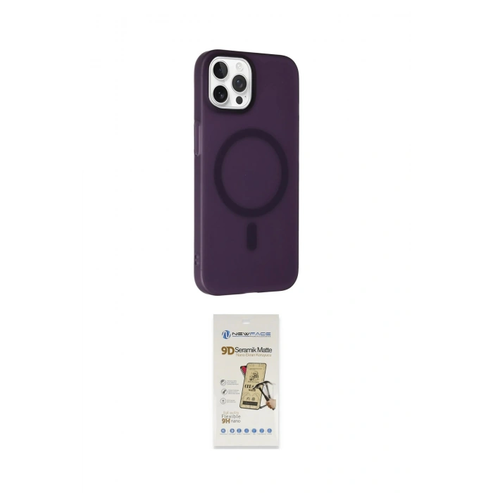 MARSİLYAN™- iPhone 14 Pro Kılıf Çekirdek Modern Prime - Siyah Mat Seramik Nano Ekran Koruyucu