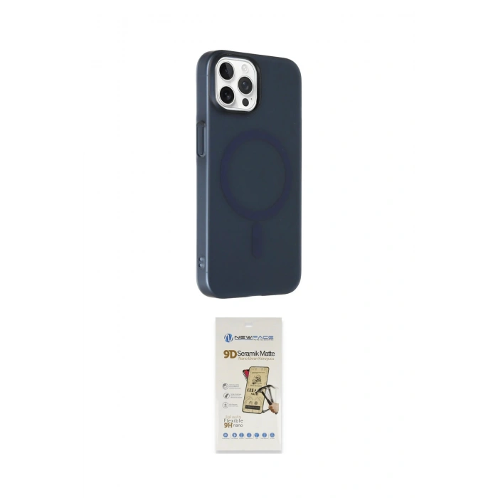 MARSİLYAN™- iPhone 14 Pro Kılıf Çekirdek Modern Prime - Siyah Mat Seramik Nano Ekran Koruyucu