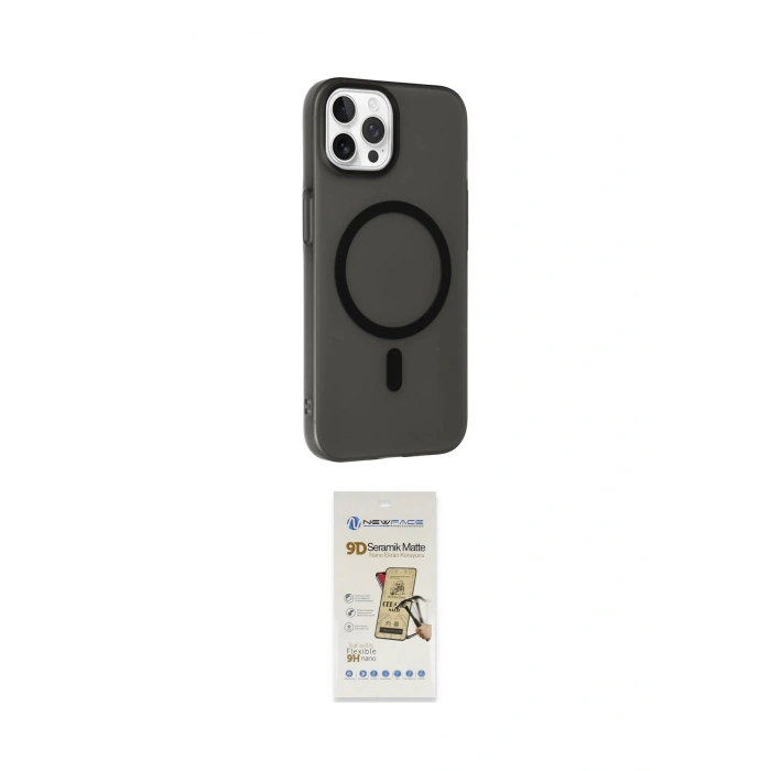 MARSİLYAN™- iPhone 14 Pro Kılıf Çekirdek Modern Prime - Siyah Mat Seramik Nano Ekran Koruyucu