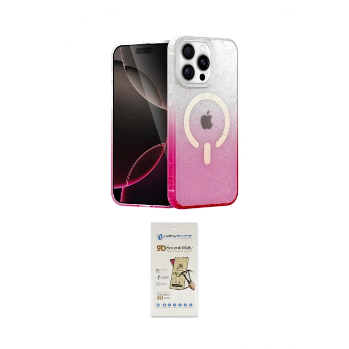 MARSİLYAN™- iPhone 14 Pro Kılıf Eksen Minimal Özel Seri - Siyah Mat Seramik Nano Ekran Koruyucu