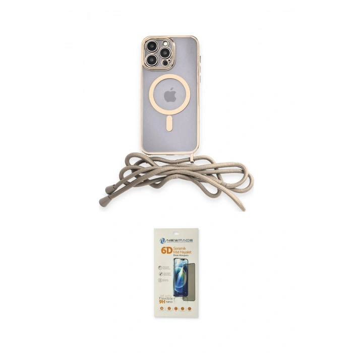 MARSİLYAN™- iPhone 14 Pro Kılıf Eksen Özel Seri - Siyah 6D Mat Seramik Hayalet Nano Ekran Koruyucu